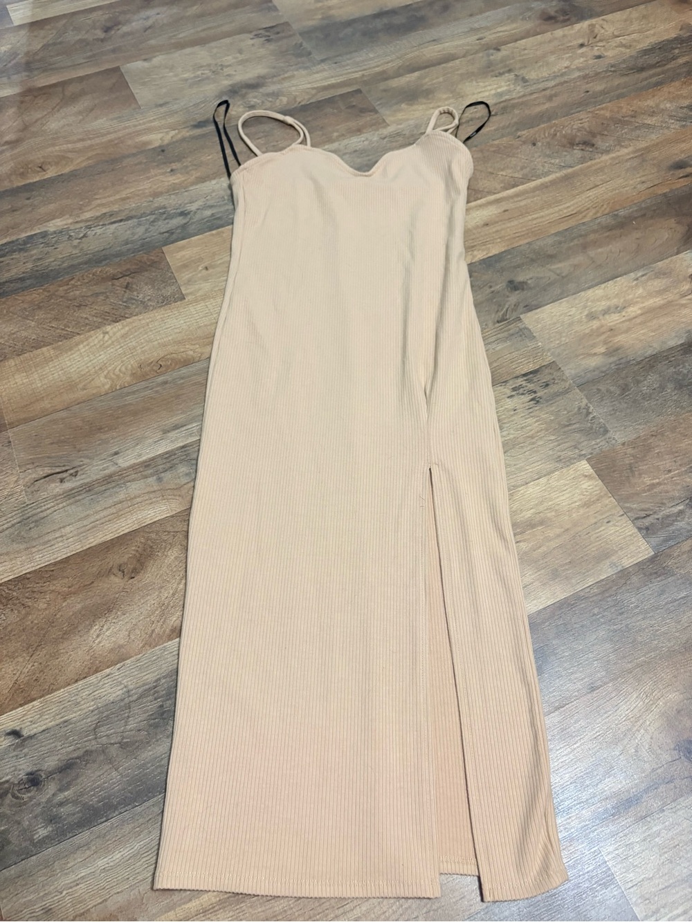 ๐ค Forever 21 Ribbed Bodycon Maxi Dress โ Neutral Beige/Tan